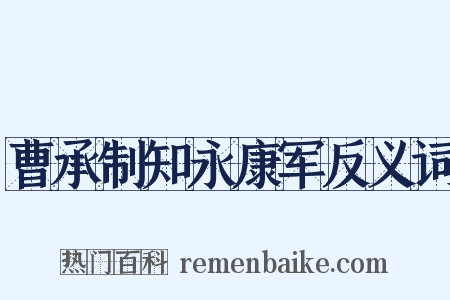 曹承制知永康军反义词是什么意思的图片